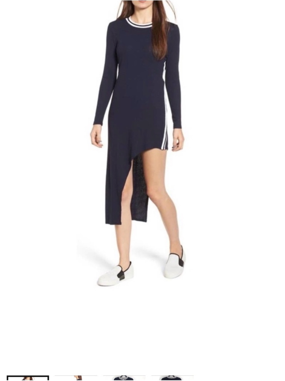 The Fifth Label from Anthropologie navy sporty stripe dress xs